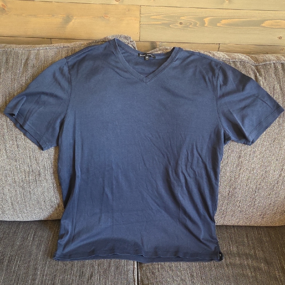 Robert Barakett Navy V-Neck Tee
